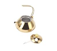 KIMISS Apto para Tetera de Acero Inoxidable Hervidor de Estufa de Gran Capacidad de 1,5 L con Filtro para el Hogar y el Campamento - Compatible con Inducción, Diseño que Ahorra Espacio (GOLD)