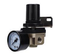 KIMISS AR2000-2 Regulador de Aire de Repuesto Regulador de Compresor de Aire Manómetro Válvula de Control de Presión del Compresor 1/4 pulg. NPT 0-0.9MPa 7-130Psi con Manómetro para