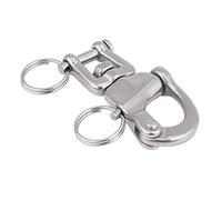 KIMISS Argolla Giratoria de Acero Inoxidable 316, para Velero Spinnaker, Cierre Rápido Seguro, Resistente a la Corrosión, Snap Shackle con Swivel
