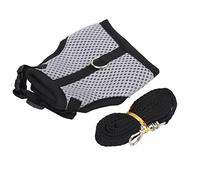 KIMISS Arnés y Correa de Malla Suave para Mascotas pequeñas: Chaleco de Tracción Ajustable para Cobayas, Conejos y Más, con Diseño Transpirable Características de Seguridad (Gray)