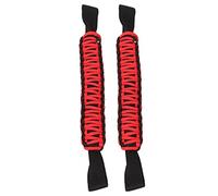 KIMISS Asas Enrollables para Coches y SUV: Cuerda de Paracaídas Antideslizante de 29,6 Cm Mejorada y Cómoda (negro rojo)