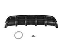 KIMISS Auto universal parachoques trasero difusor de labios estilo aleta de tiburón coche parachoques trasero difusor ala (brillante negro)+spoiler coche