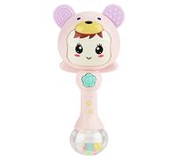 KIMISS Baby Soft Rattles y Plush Rings Shaker E Ic Música Ratajuleto Cartoon Educational Electronic Electronic Lindo Infante Shaking Hand Bells Recién Nacido Verde (Rosado)