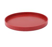 KIMISS Bandeja de té Redonda Multifunción, Plato de Madera para Servir Vino Tinto, para Casa de té Casera, Bandeja Elegante para Servir y Plato de Cocina Duradero (27cm)