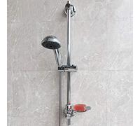 KIMISS Barra de Cabezal de Ducha con Ventosa, Soporte Deslizante de Ducha de Acero Inoxidable con Jabonera Ajustable para una Fácil Instalación