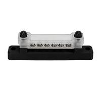 KIMISS Bloque de Distribución de EnergíA con Cubierta Barra de Bus de 6 Terminales para Automóvil Barco Marino RV - Barra de Bus de BateríA de 150 A con Pernos de Terminal M6, Tornillos de Terminal