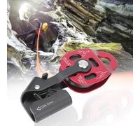 KIMISS Bloque de Polea de Escalada de Alta Resistencia, Polea única de Aluminio 4KN para Cuerdas de 8-12 Mm, Ideal para Montañismo