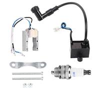 KIMISS Bobina de encendido CDI para bicicleta motorizada magneto y bujía, compatible con motores de 2 tiempos, de ignición eficiente