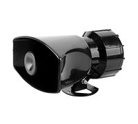 KIMISS Bocina de Coche de 7 Tonos, Bocina de Alarma Universal de 12 V con Puerto Cuadrado para Camión Autobús Barco, 110 DB Fuerte ABS Eléctrico