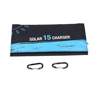 KIMISS Bolsa de Cargador Solar portátil: Banco de Energía Solar Plegable de 15 W para Teléfonos Inteligentes y Tabletas, Ideal para Acampar y Hacer Caminatas