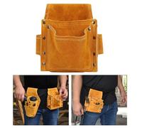 KIMISS Bolsa de Cintura para Herramientas Duradera: Bolsa de Almacenamiento Multifuncional de Piel de Vaca para Electricistas, Carpinteros, Trabajos de Construcción, Solución de Almacenamiento de