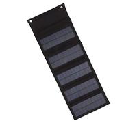 KIMISS Bolsa de Panel Solar Portátil, Funda de Panel Solar Plegable de Silicio Monocristalino 5 para Emergencia Al Aire Libre, Alto Rendimiento (BLACK)