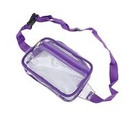 KIMISS Bolsa de Transparente Aprobada por el Estadio Impermeable de Gran Capacidad Correa Ajustable Packle de Cintura de Pecho Transparente para Viajes Deportivos (Purple)
