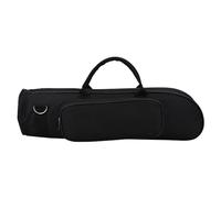 KIMISS Bolsa de Trompeta de Tela de Buey Portátil de Lade con Correa de Hombro: Negro, Ideal para Músicos, Presenta Dos Compartimentos para Accesorios (#02)
