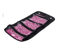 KIMISS Bolsa Grande de Viaje para Maquillaje y Cosméticos para Mujer, Almacenamiento Multifuncional con Divisores y Cremalleras de Acceso (Black)