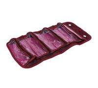 KIMISS Bolsa Grande de Viaje para Maquillaje y Cosméticos para Mujer, Almacenamiento Multifuncional con Divisores y Cremalleras de Acceso (Rojo)