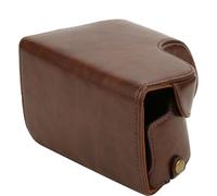 KIMISS Bolsa Impermeable para Cámara Paquete de Bolsa para Cámara de Cuero PU Estuche de Batería Extraíble con Correa para el Hombro para A6400 ILCE A6400 Livianas para DSLR/SLR/sin Espejo (Café)