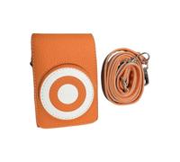 KIMISS Bolso para Cámara de Cuero PU, Tamaño Compacto con Cierre Magnético para Acceso Rápido, Correa de Hombro Ajustable para Viajes, Vacaciones, Picnic, Apto para GR3 GR3X GR4 (Orange)
