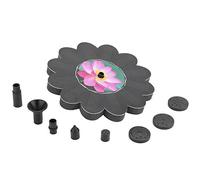 KIMISS Bomba de Fuente Solar sin Escobillas de 6 V y 1,4 W, Ideal para Decoración de Jardines, Baños de Pájaros, Peceras y Estanques, Fácil de Instalar con Múltiples Boquillas para Efectos de Agua