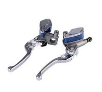 KIMISS Bomba hidráulica para Moto, Cilindro Maestro de Freno y Embrague de 22mm, Palanca Ajustable de Titanio, Compatible con Modelos de Motocicleta, Fabricado en Aluminio CNC