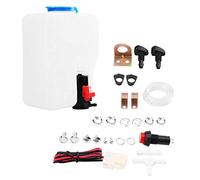 KIMISS Bomba limpiaparabrisas universal, para coches clásicos, kit con depósito y herramientas, 12V, fácil instalación, limpieza eficiente, recipiente lavaparabrisas
