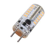 KIMISS Bombilla Bipin de Silicona 48LED 3W 300LM GY6.35 para Lámparas de Araña y de Techo, CA 12 V, Blanco Cálido 2700 K-3100 K, Distribución de Luz de 360° (Blanco cálido)