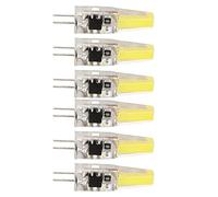 KIMISS Bombilla LED G4 de 6W, 500LM, para lámparas de techo/pared/mesa, luz cálida, 6 unidades, ahorro energía, COB con gel de sílice, 220V, dimmable
