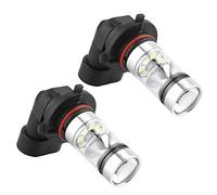 KIMISS Bombillas LED 9005/H10 para coche, 2 piezas, 6000K luz blanca, 100W alto rendimiento, kit faros antiniebla o luz de conducción