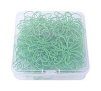 KIMISS Bonitos Clips de Papel con Forma de Flor, 50 Clips de Metal Verdes para Proyectos Escolares, de Decoración y de Bricolaje