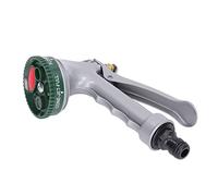 KIMISS Boquilla de Manguera de Jardín de Metal Resistente, Cinco Modos de Ajuste, Diseño de Bloqueo de Ahorro de Trabajo Flexible, Rociador de Agua de Alta Presión