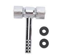 KIMISS Boquilla Infladora de Neumáticos de Doble Cabezal, Conector de Aire para Neumáticos en Aleación de Zinc, en Forma de T for Reparación e Inflado de Emergencia de Coche Motocicleta
