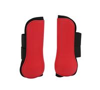 KIMISS Botas de Soporte para Patas de Caballo, PU Duradera para Saltar y Entrenar, Cojín Elástico para Mayor Comodidad y Protección (Patas Delanteras Rojas XL)