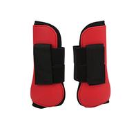 KIMISS Botas de Soporte para Patas de Caballo, PU Duradera para Saltar y Entrenar, Cojín Elástico para Mayor Comodidad y Protección (Patas Delanteras Rojas L)