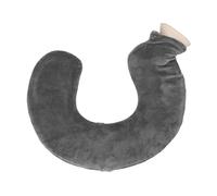 KIMISS Botella de Agua Caliente en Forma de U para Cuello y hombros: Bolsa de Agua Caliente de Goma Suave con Cubierta de Punto Desmontable para Alivio y Comodidad del Dolor - 1 Litro, Diseño a