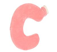 KIMISS Botella de Agua Caliente en Forma de U para Cuello y hombros: Bolsa de Agua Caliente de Goma Suave con Cubierta de Punto Desmontable para Alivio y Comodidad del Dolor - 1 Litro, Diseño a