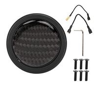 KIMISS Botón de bocina de fibra de carbono para volante Sparco, kit de 6 tornillos, accesorio de modificación para coches, diseño ligero y resistente