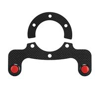 KIMISS Botón de bocina externo de fibra de carbono, para MOMO/OMP/Nardi/Sparco, kit de 6 tornillos, accesorio tuning para volantes