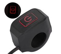 KIMISS Botón de Control del Interruptor del Manillar de la Motocicleta, Impermeable, Universal para Faro + Interruptor de Luz ATV + de Bocina de Bicicleta (rojo)
