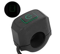 KIMISS Botón de Control del Interruptor del Manillar de la Motocicleta, Impermeable, Universal para Faro + Interruptor de Luz ATV + de Bocina de Bicicleta (GREEN)