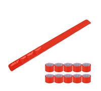 KIMISS Brazaletes Reflectantes de Alta Visibilidad para Correr de Noche, Ciclismo y Deportes: Pulsera Slap para Mayor Seguridad (Orange)