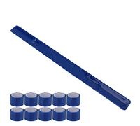 KIMISS Brazaletes Reflectantes de Alta Visibilidad para Correr de Noche, Ciclismo y Deportes: Pulsera Slap para Mayor Seguridad (Blue)