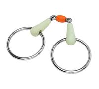 KIMISS Broca de Filete de Caballo con a Manzana para Entrenar Equipos Ecuestres - Rodillo de Filete de Caballo de Acero Inoxidable