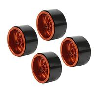 KIMISS Buje De Rueda De Aleación De Aluminio De 4 Uds. De 2,2 Pulgadas para Oruga De Simulación RC 1/10, Buje Universal RC Beadlock para, Defender, Axial SCX10 (Orange)