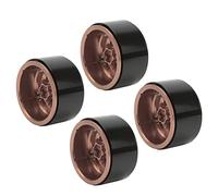 KIMISS Buje De Rueda De Aleación De Aluminio De 4 Uds. De 2,2 Pulgadas para Oruga De Simulación RC 1/10, Buje Universal RC Beadlock para, Defender, Axial SCX10 (Cobre)