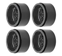 KIMISS Buje De Rueda De Aleación De Aluminio De 4 Uds. De 2,2 Pulgadas para Oruga De Simulación RC 1/10, Buje Universal RC Beadlock para, Defender, Axial SCX10 (Color Ti)