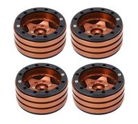 KIMISS Buje de Rueda RC de Aleación de Aluminio CNC de 1,9 Pulgadas y Beadlock para 1/10 Crawler SCX10, Reemplazo Premium para un Rendimiento Suave (Cobre)