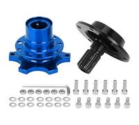 KIMISS Buje de volante, volante universal de 6 orificios de liberación rápida Kit de adaptador de cubo de desconexión Herramienta de reparación de automóviles(Azul)