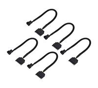 KIMISS Cable Adaptador de Ventilador de Refrigeración Sata Cable Adaptador de Ventilador de Refrigeración Sata de 15 Pines a 4 Pines 5 Piezas Cable Adaptador de Corriente de Ventilador