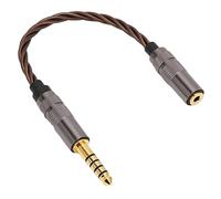 KIMISS Cable Balanceado de 4,4 Mm a 2,5 Mm Adaptador de Auriculares Chapado en Oro Macho a Hembra para Teléfonos, Auriculares y Parlantes - Cable de Extensión de Cobre OFC de 15 Cm
