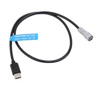 KIMISS Cable de Alimentación BMPCC 6K USB C para BMPCC 6K con Luz Indicadora, 19.7 Pulgadas, Soporte de Protocolo PD, Conector Femenino de 2 Pines, Cable Recto para la Fuente de